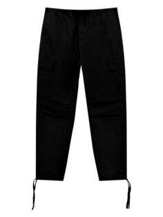 Обычные брюки-карго Pull&amp;Bear, черный