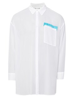 Рубашка на пуговицах стандартного кроя Nu-In Sheer, белый