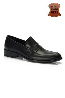H040 Классические мужские туфли из натуральной кожи Muggo, черный