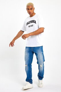Мужская приталенная футболка с круглым вырезом с принтом «Калифорния» SPR21Y22 Süperlife, белый