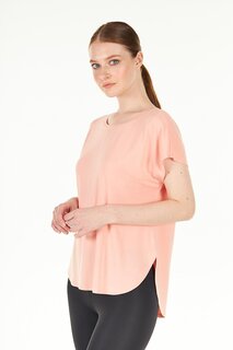 Розовая футболка удобного кроя из модала с разрезом Chandraswear