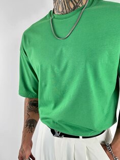 Базовая футболка Oversize Зеленая ablukaonline