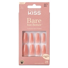 Bare But Better Nails Длинные персиковые ногти 28 шт., Kiss