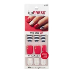 Broadway Nails Impress Gel Accents Bells &amp; Whistles Nails 30,0 шт., Kiss