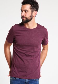 Базовая футболка Pier One, бордовый меланж