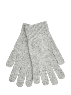 Теплые перчатки из меланжевой кашемировой пряжи Yves Salomon