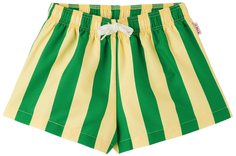 Детские зелено-желтые шорты для плавания TINYCOTTONS