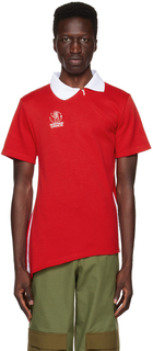 Красная футболка-поло для гольфа с перекрученным краем SPENCER BADU