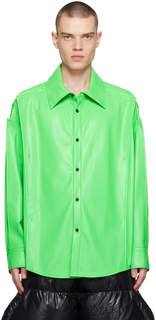 Зеленая рубашка из искусственной кожи Pure Light Chen Peng