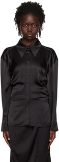 Черная рубашка со сборками J KOO