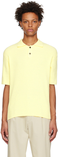 Желтая футболка-поло в рубчик Solid Homme