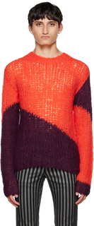 Эксклюзивный оранжево-фиолетовый свитер SSENSE Nuwave Anna Sui