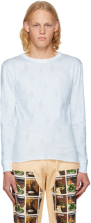 Белая футболка с длинным рукавом Pointelle Sky High Farm Workwear