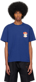 Синяя футболка с логотипом Apple Core JW Anderson
