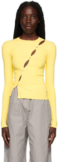 SSENSE Эксклюзивная желтая футболка с длинным рукавом Lola Paris Georgia