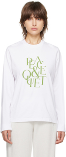 Белая футболка с засечками Museum of Peace &amp; Quiet