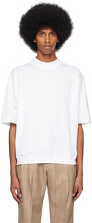 Белая футболка с воротником-стойкой rito structure