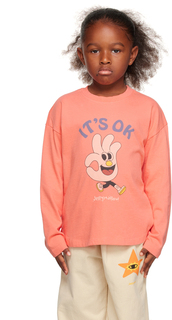 Детская розовая футболка с длинным рукавом Okay Jellymallow