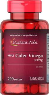 Пищевая добавка Puritan&apos;s Pride яблочный уксус, 200 таблеток