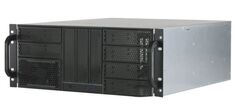 Корпус серверный 4U Procase RE411-D9H3-FC-55 9x5.25+3HDD,черный,без блока питания,глубина 550мм,MB CEB 12"x10,5", панель вентиляторов 3*120x25 PWM