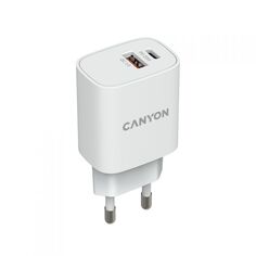 Зарядное устройство сетевое Canyon CNE-CHA20W04 PD 20Вт, USB-C, QC 3.0 18Вт, USB-A, белый