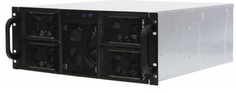 Корпус серверный 4U Procase RE411-D0H16-A-45 0x5.25+16HDD,черный,без блока питания,глубина 450мм,MB ATX 12"x9,6"