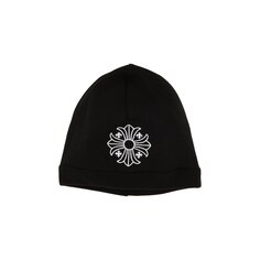 Шапка-бини Chrome Hearts Skull Cross Logo, цвет Черный/Белый