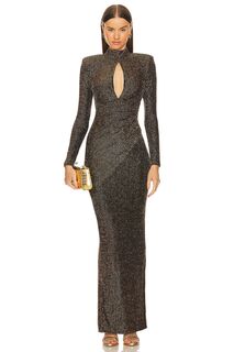 Платье Michael Costello x REVOLVE Winnie Gown, цвет Black &amp; Gold