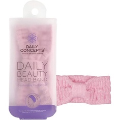Розовая повязка на голову Daily Beauty, поглощающая излишнюю влагу, 41 г, Daily Concepts