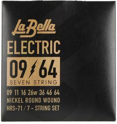 Никелевые струны для электрогитары La Bella HRS-71 — .009-.064, 7-струнные