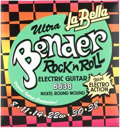 Струны для электрогитары La Bella B838 Bender — .008-.038 Ultra Light