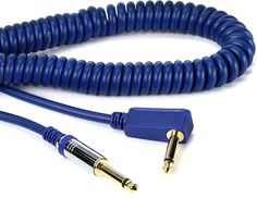 Vox VCC090BL VCC Vintage, прямой и угловой спиральный кабель — 29,5 футов, синий