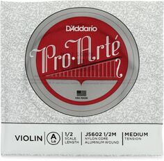 D&apos;Addario J5602 Pro-Arte Скрипка A-струна - размер 1/2, среднее натяжение D'addario