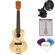 Новый комплект Kala mxmtoon Signature Concert Essentials для укулеле — натуральный
