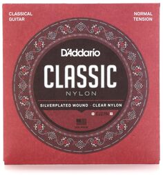 Струны для классической гитары D&apos;Addario EJ27N Student с посеребренным нейлоновым сердечником - нормальное натяжение D'addario