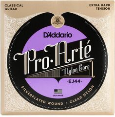 Струны для классической гитары D&apos;Addario EJ44 Pro-Arte с посеребренным покрытием - сверхжесткое натяжение D'addario