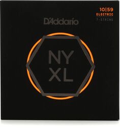 Струны для электрогитары D&apos;Addario NYXL1059 NYXL с никелевой обмоткой -.010-.059, обычные легкие, 7-струнные D'addario