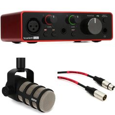 Аудиоинтерфейс Focusrite Scarlett Solo 3-го поколения и комплект для подкастинга Rode PodMic