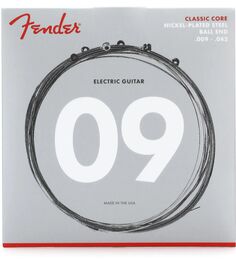 Струны для электрогитары Fender 255L Classic Core NPS с шаровым наконечником — .009-.042, светлые