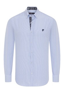 Рубашка на пуговицах стандартного кроя Denim Culture Igor, темно-синий/светло-голубой