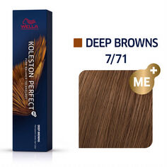 Стойкая краска для волос 7/71 Wella Professionals Koleston Perfect Me+, 60 мл