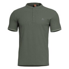 Поло Pentagon Levantes Henley Stripes, зеленый