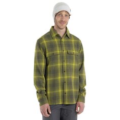 Рубашка Icebreaker Dawnder Flannel Plaid Merino, зеленый