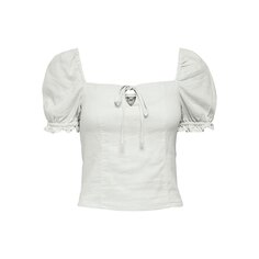 Топ Only Caro Puff Linen Blend Short Sleeve, белый