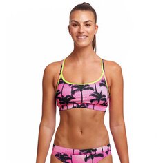 Топ бикини Funkita Sports Pop Palms, розовый