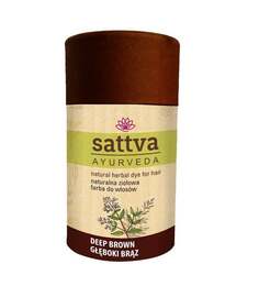 Краска для волос натуральная растительная краска для волос Темно-коричневый 150г Satva, Natural Herbal, Sattva