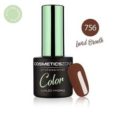 Гипоаллергенный коричневый гибридный лак для ногтей 7 мл — Land Breath 756 Cosmetics Zone