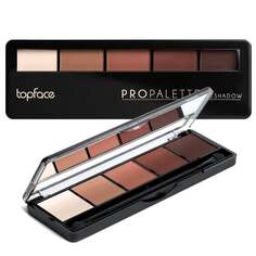 Палитра теней для век 018, 8 г Topface, Pro Palette Eyeshadow, коричневый