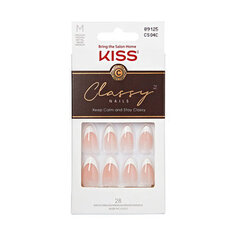 Накладные ногти Kiss Classy M Французский клей 28 шт.