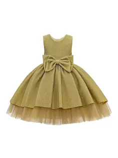 Платье Сарита для маленьких девочек и девочек Tulleen, золото